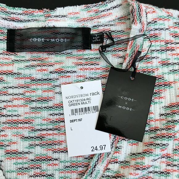 NWT Code x Mode Space Dye V-Neck Sweater Size Large A27 - Picture 3 of 4